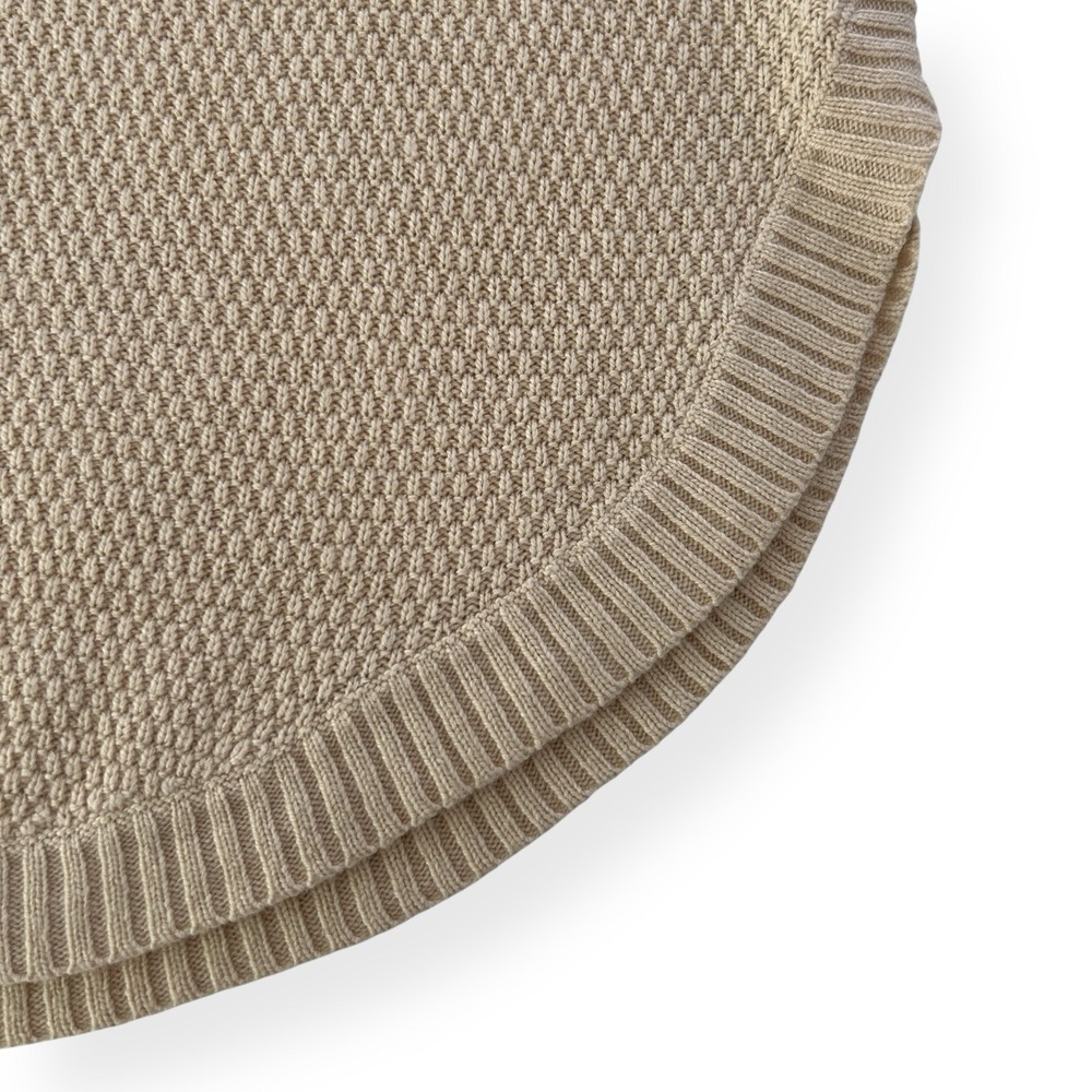 Lane Bryant Women's 14/20 Beige Wool Blend Split Neck Artsy Poncho Sweater NWT - Picture 8 of 16